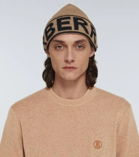 商品Burberry|Logo intarsia cashmere beanie,价格¥1939,第2张图片详细描述