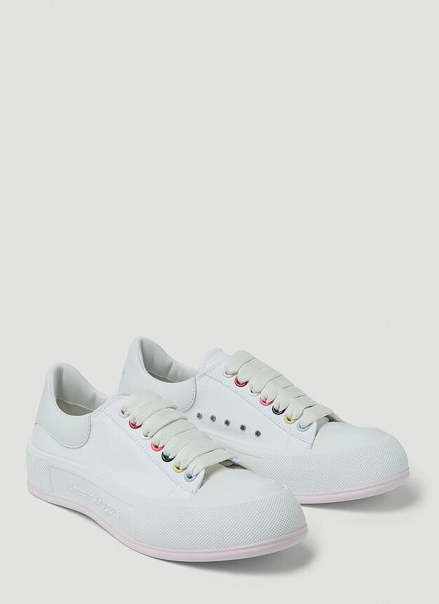 商品Alexander McQueen|Deck Plimsoll Sneakers in White,价格¥1425,第2张图片详细描述