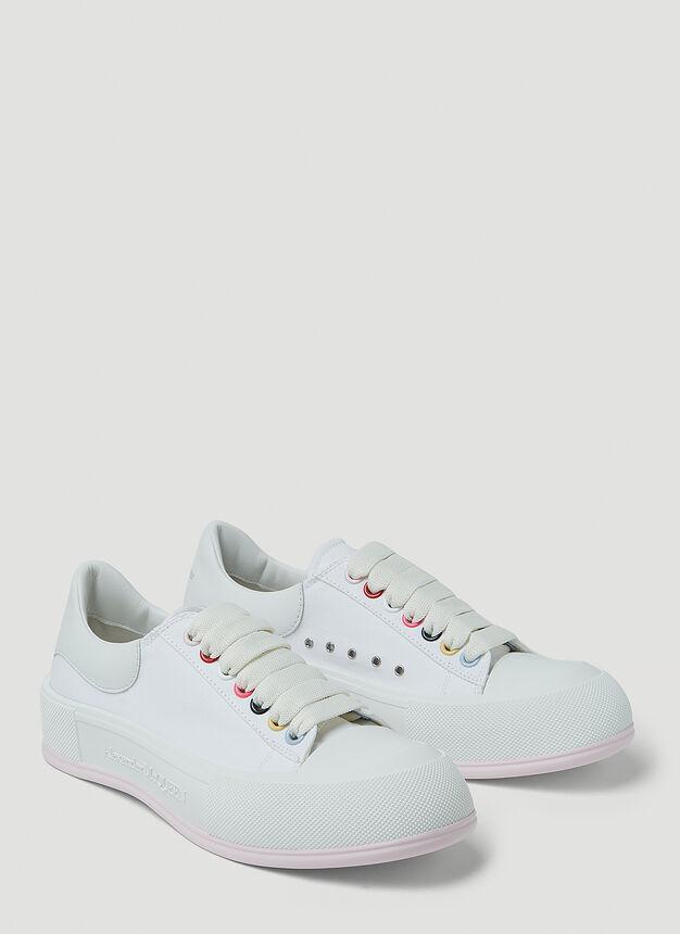 商品Alexander McQueen|Deck Plimsoll Sneakers in White,价格¥1998,第4张图片详细描述