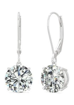 商品Charles & Colvard|Colvard 3 4 Ct. T.w. Lab Created Moissanite Lever Back Earrings In 14K White Gold,价格¥8808,第3张图片详细描述