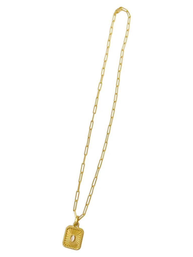 商品ADORNIA|Paper Clip Chain Pendant Neckalce gold,价格¥158,第2张图片详细描述