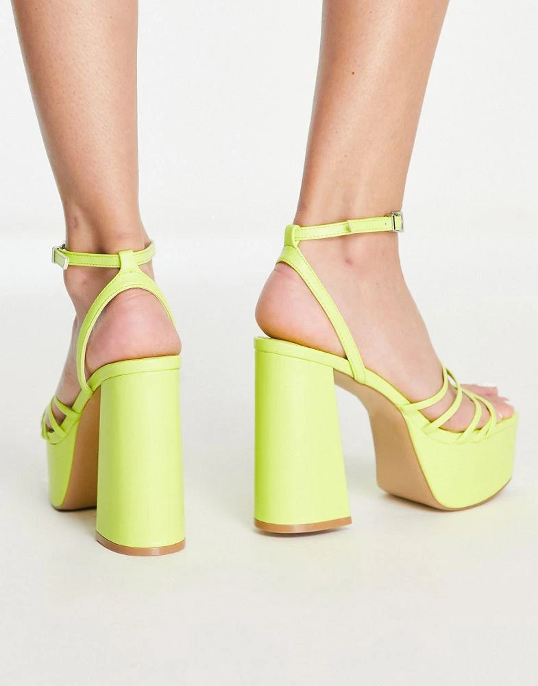 商品Topshop|Topshop Roux strippy platform in green,价格¥148,第2张图片详细描述