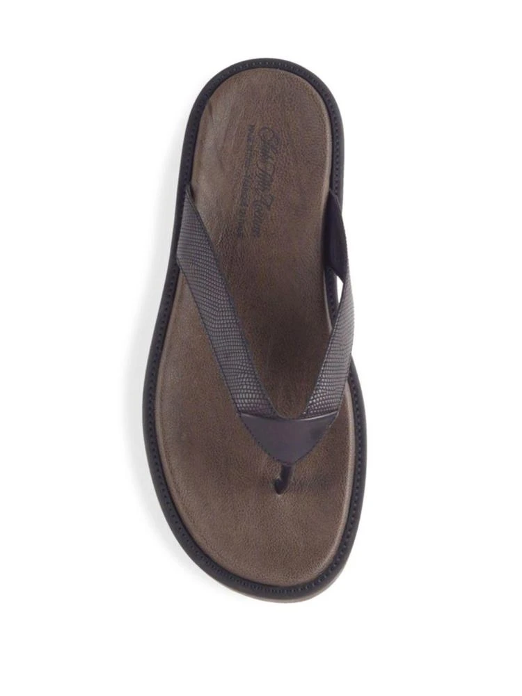 商品Saks Fifth Avenue|COLLECTION Textured Leather Flip Flops,价格¥711,第4张图片详细描述