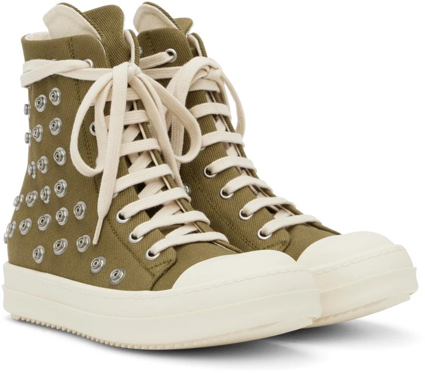 商品Rick Owens|Khaki Rivet Sneakers,价格¥4869,第4张图片详细描述