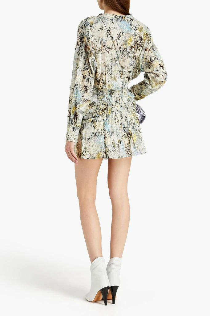 商品IRO|Deniz ruched printed cotton mini dress,价格¥893,第3张图片详细描述