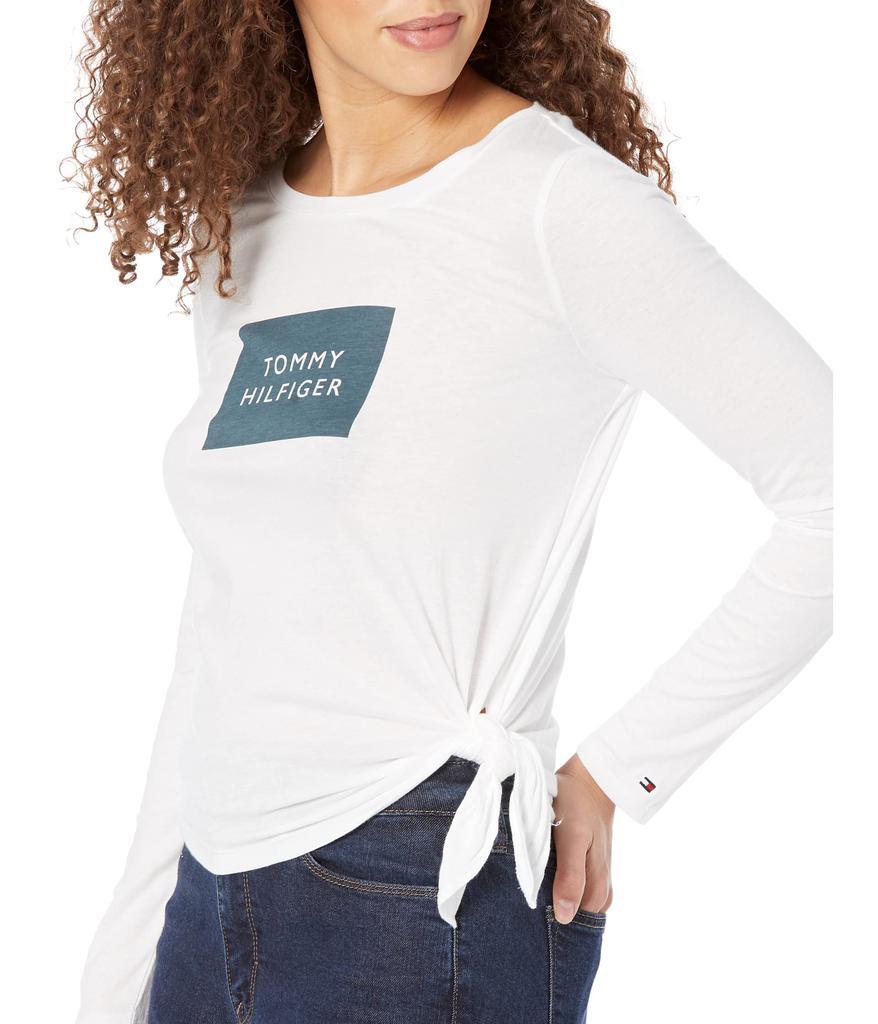 商品Tommy Hilfiger|Pluto Logo Long Sleeve Tie T-Shirt,价格¥200,第5张图片详细描述
