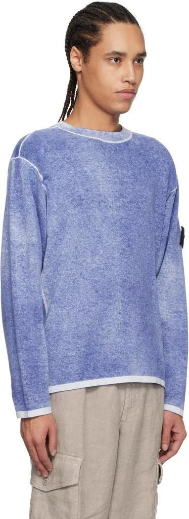 商品Stone Island|蓝色 Raw Hand Light Organic Cotton 针织衫,价格¥6289,第2张图片详细描述