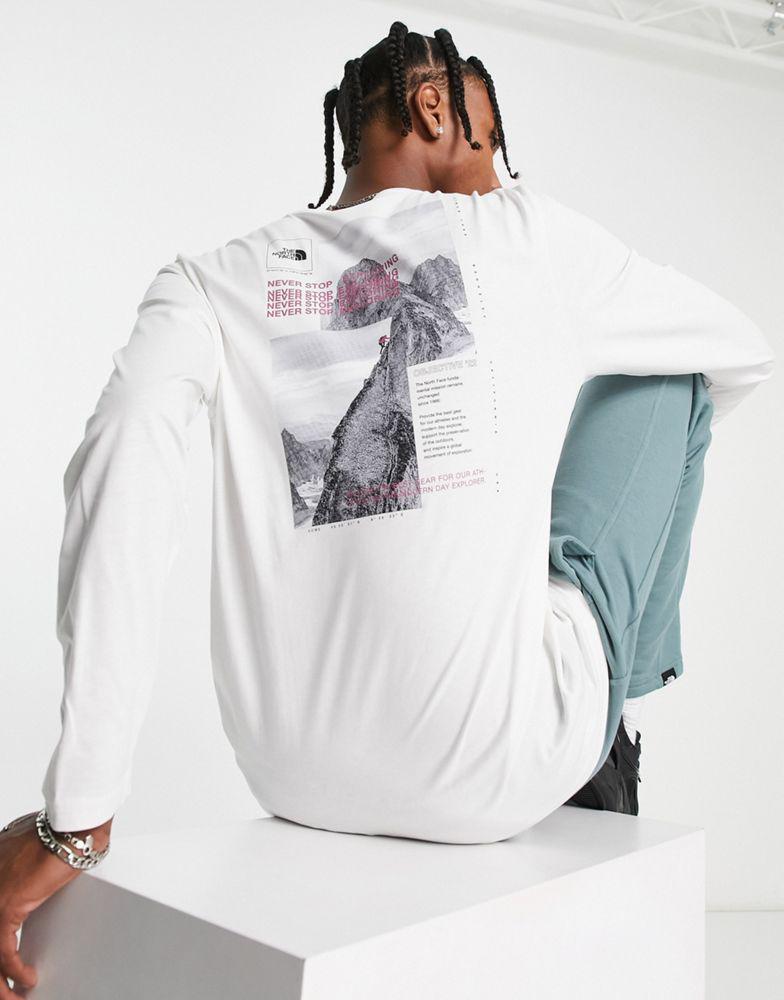The North Face Collage back print long sleeve t-shirt in off white Exclusive at ASOS商品第1张图片规格展示