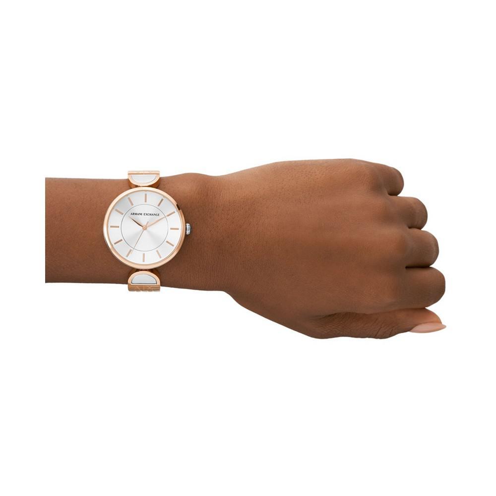 商品Armani Exchange|Women's Three-Hand Two-Tone Stainless Steel Bracelet Watch, 38mm,价格¥1113,第6张图片详细描述