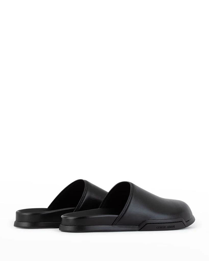 商品Giorgio Armani|Men's Tonal Leather Mule Slides,价格¥5380,第3张图片详细描述