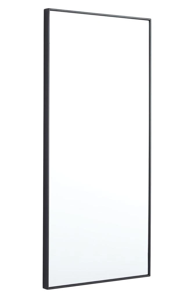 商品VIVIAN LUNE HOME|Black Wood Rectangle Shaped Wall Mirror with Thin Minimalist Frame,价格¥709,第3张图片详细描述