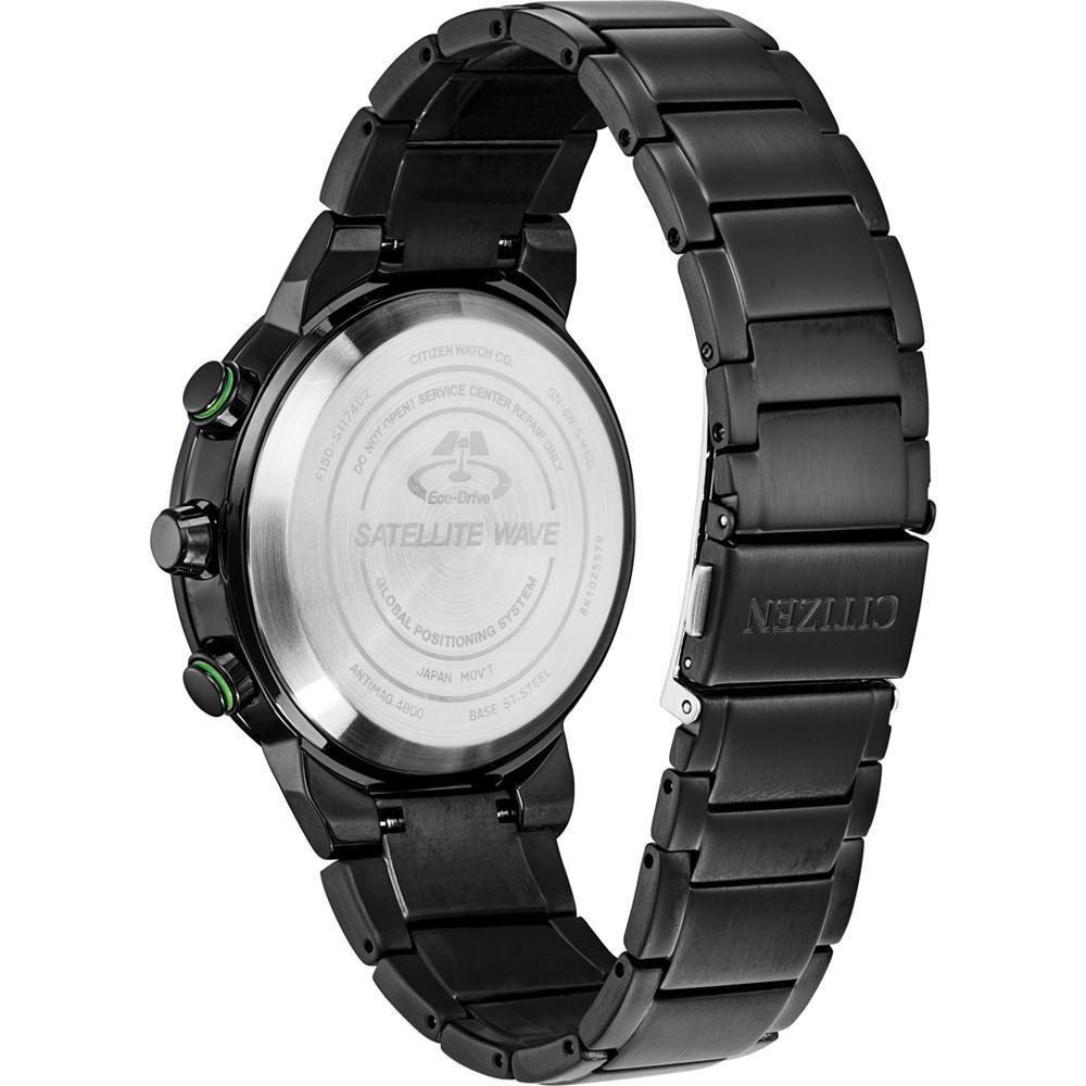 商品Citizen|Eco-Drive Men's Satellite Wave GPS Black-Tone Stainless Steel Bracelet Watch 44mm,价格¥4557,第5张图片详细描述