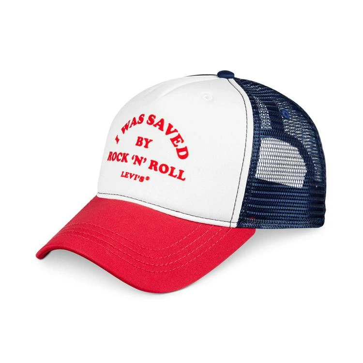 商品Levi's|® Men's Rock N Roll Colorblocked Graphic-Print Trucker Cap,价格¥61,第1张图片