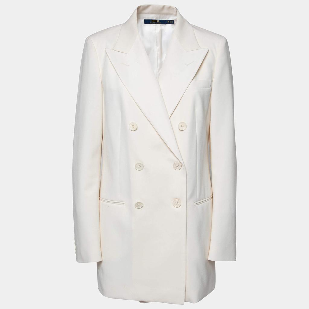 Polo Ralph Lauren Cream Wool Button Front Coat L商品第1张图片规格展示