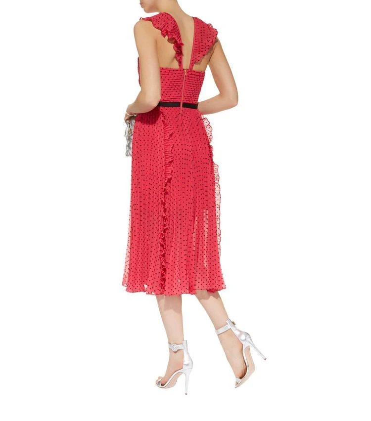 商品Self Portrait|Plumetis Polka Dot Midi Dress,价格¥1321,第3张图片详细描述