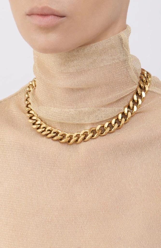 商品ADORNIA|Water Resistant 14K Gold Plated Curb Chain Necklace,价格¥261,第2张图片详细描述