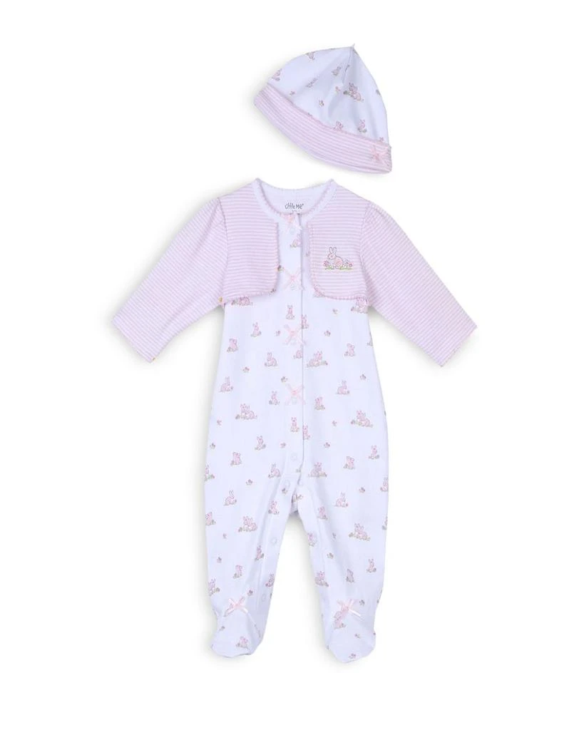 商品Little Me|Girls' Baby Bunnies Footie & Hat Set - Baby,价格¥112,第1张图片