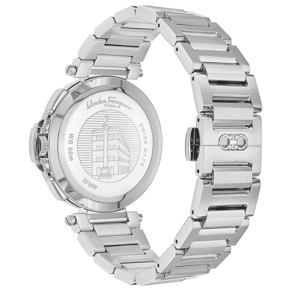 商品Salvatore Ferragamo|Women's Swiss Chronograph Legacy Stainless Steel Bracelet Watch 40mm,价格¥7596,第3张图片详细描述