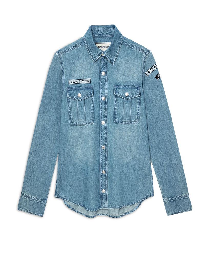 Denim Patch Shirt商品第6张图片规格展示