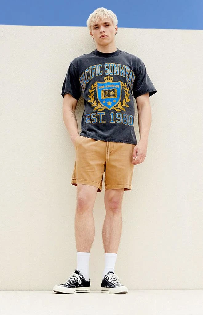 商品PacSun|Khaki Twill Volley Shorts,价格¥160,第1张图片
