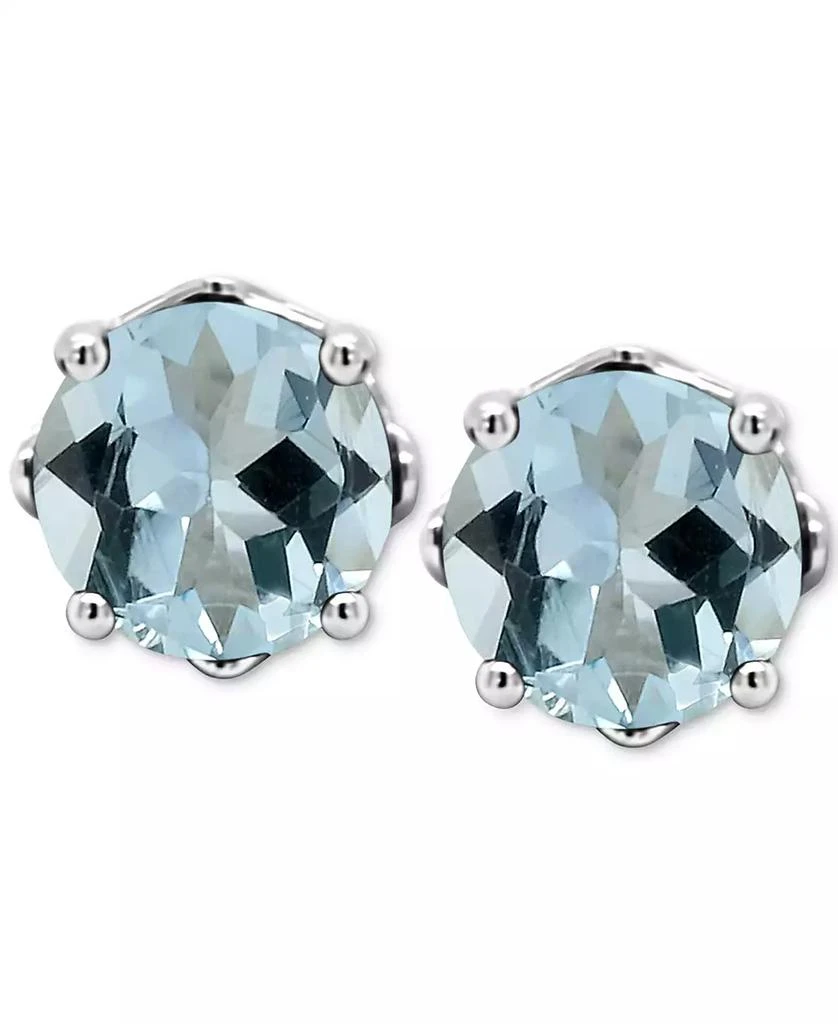 商品Macy's|Rhodolite Garnet Stud Earrings (1-1/5 ct. t.w.) in Sterling Silver (Also in Opal, Citrine, White Topaz, Peridot, Aquamarine, and Amethyst),价格¥1670,第3张图片详细描述