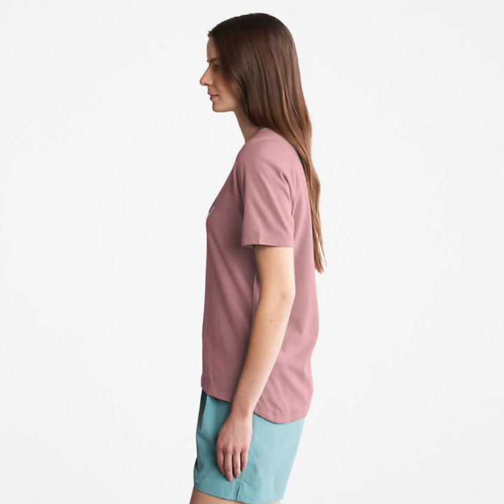 Raglan-sleeve Logo T-Shirt for Women in Pink商品第4张图片规格展示