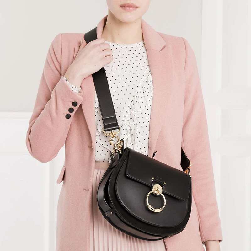 Chloe' 蔻依 女士黑色皮革单肩包斜挎包 C18WS152-A37-001 商品