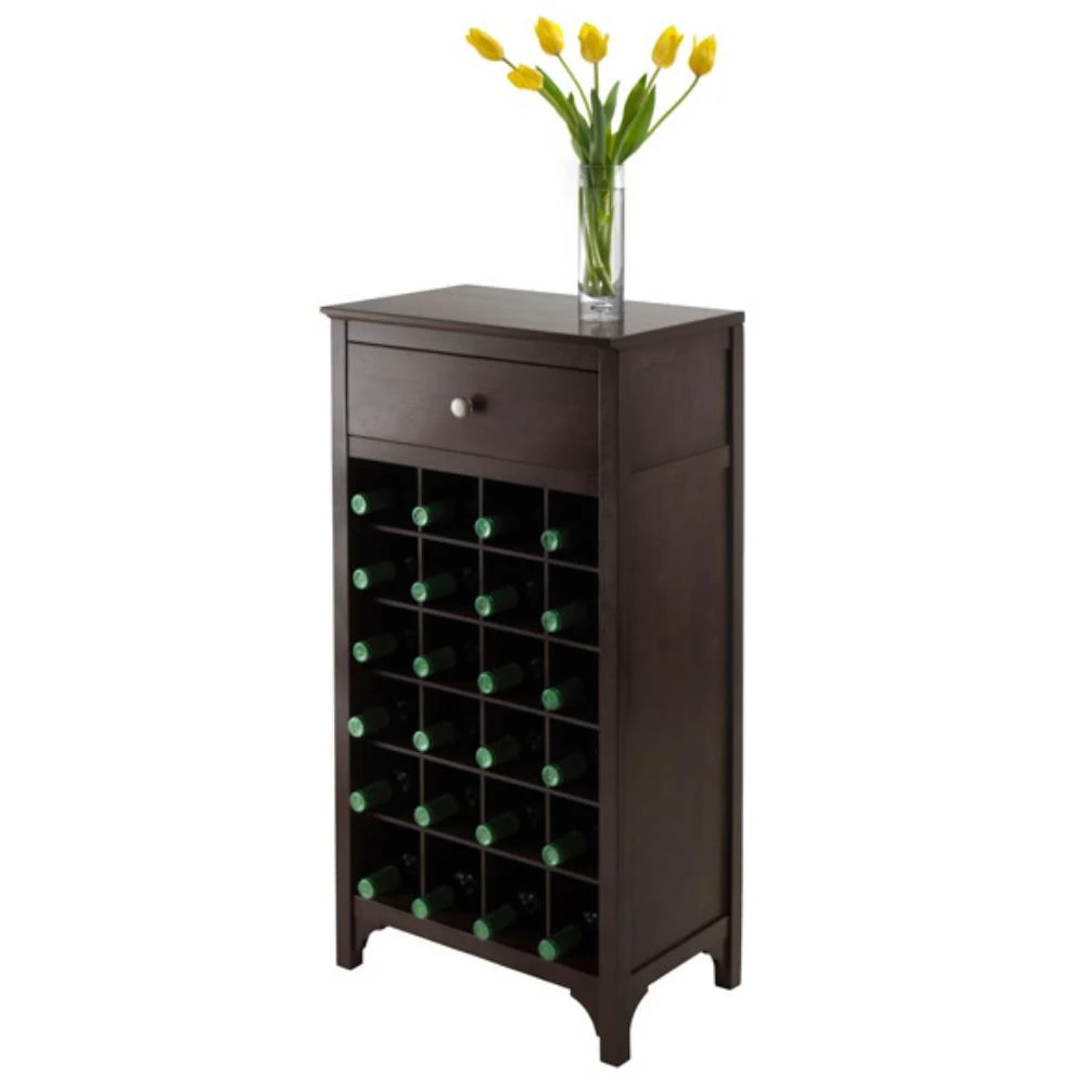 商品Hivvago|24-Bottle Wine Cabinet Espresso,价格¥1912,第1张图片