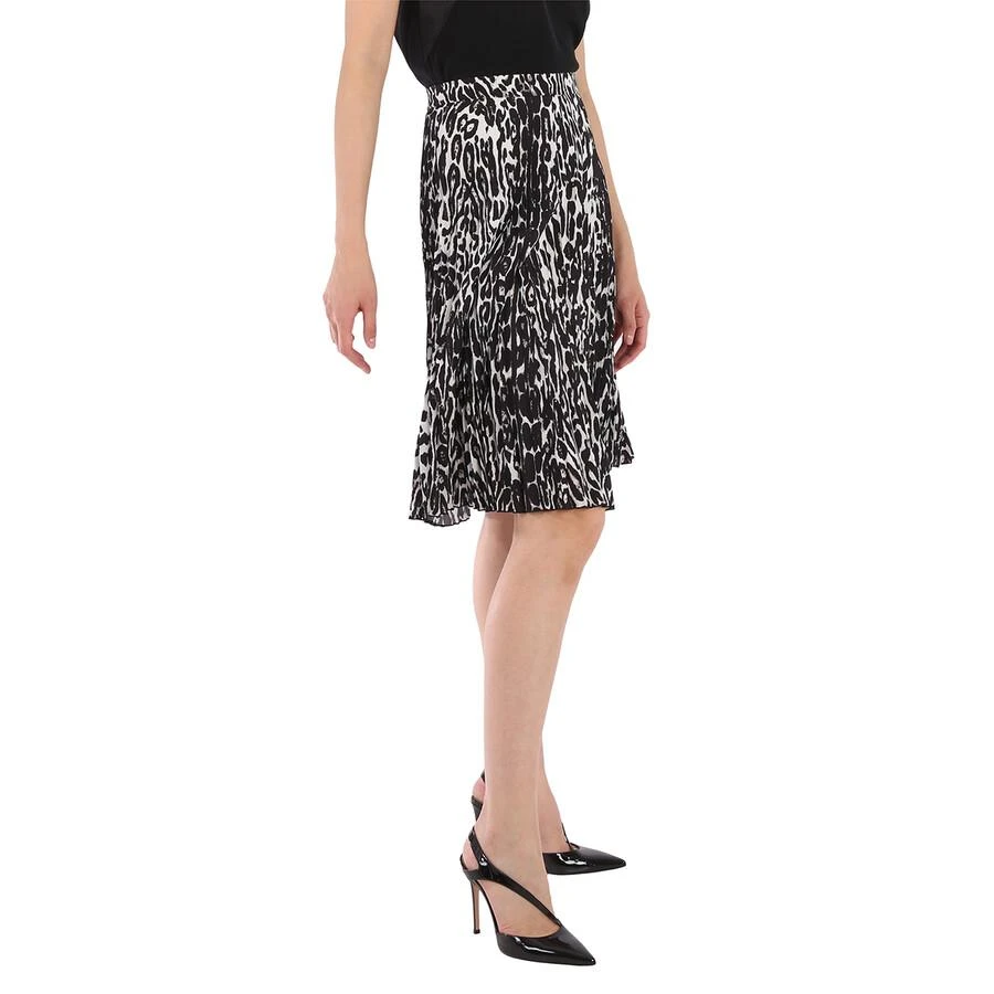 商品Burberry|Monochrome Leopard Print Fluid Pleated Skirt,价格¥1294,第2张图片详细描述