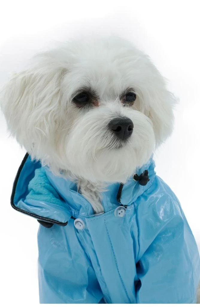 商品PET LIFE|Baby Blue PVC Waterproof Adjustable Pet Raincoat - Small,价格¥195,第1张图片