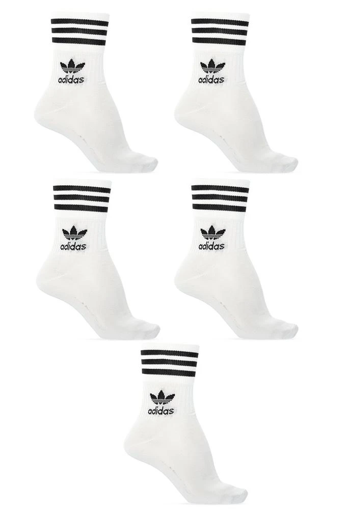 商品Adidas|Adidas Originals Mid-Cut Crew 5-Pack Socks,价格¥96,第1张图片