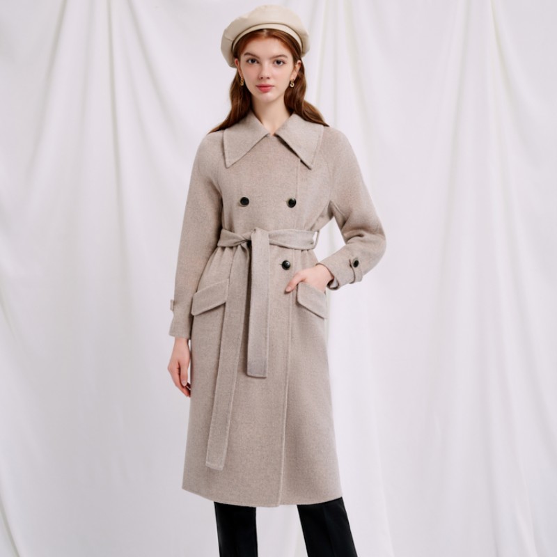 Enola Wool Coat - Oatmeal | Enola羊毛大衣 - 燕麦色商品第5张图片规格展示