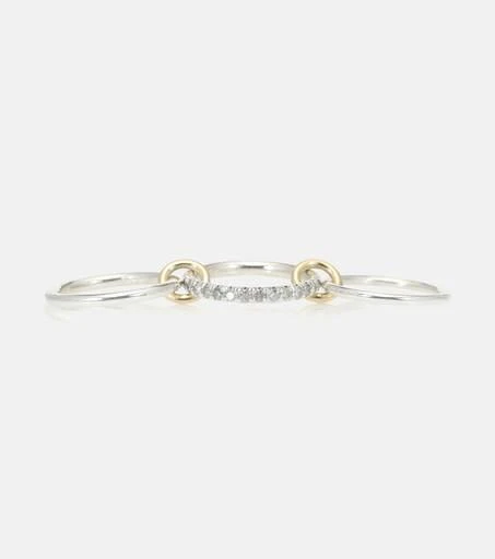 商品Spinelli Kilcollin|Petunia sterling silver and 18kt gold linked rings with diamonds,价格¥25202,第3张图片详细描述