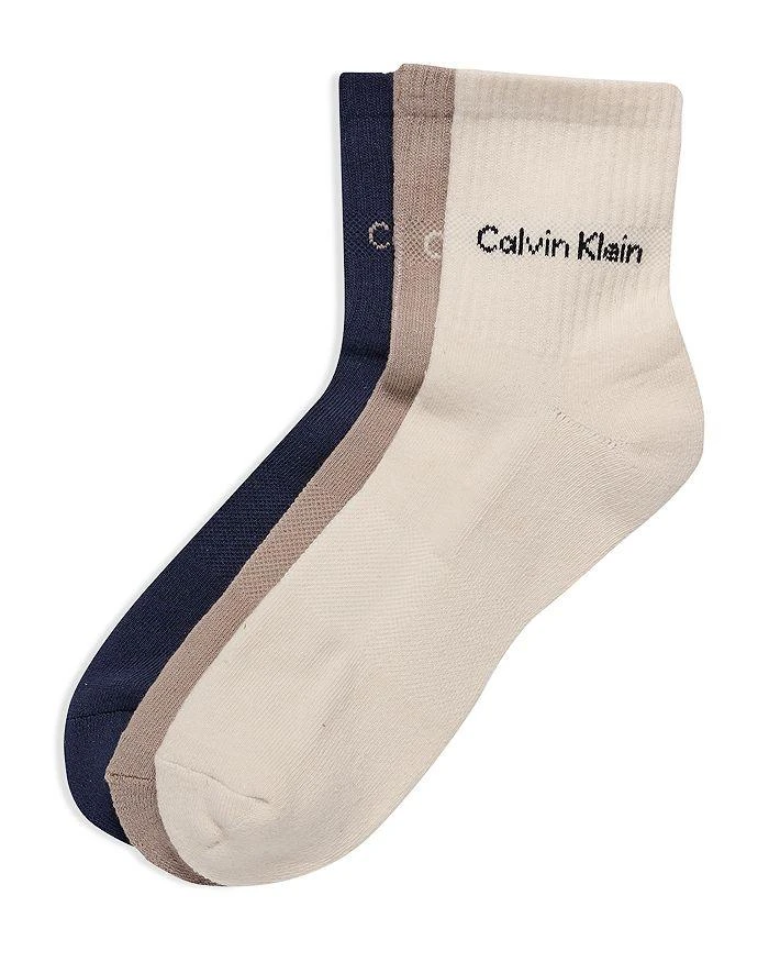 商品Calvin Klein|Cotton Blend High Quarter Socks, Pack of 3,价格¥150,第1张图片详细描述