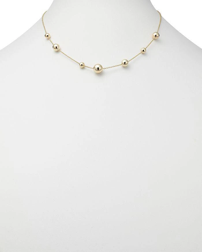 商品Alberto Amati|14K Yellow Gold Bead Statement Necklace, 18" - Exclusive,价格¥7523,第2张图片详细描述