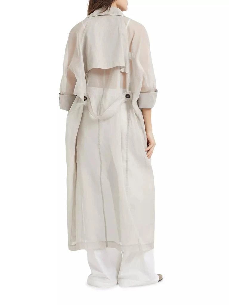 商品Brunello Cucinelli|Cotton Organza Duster Coat,价格¥52407,第3张图片详细描述