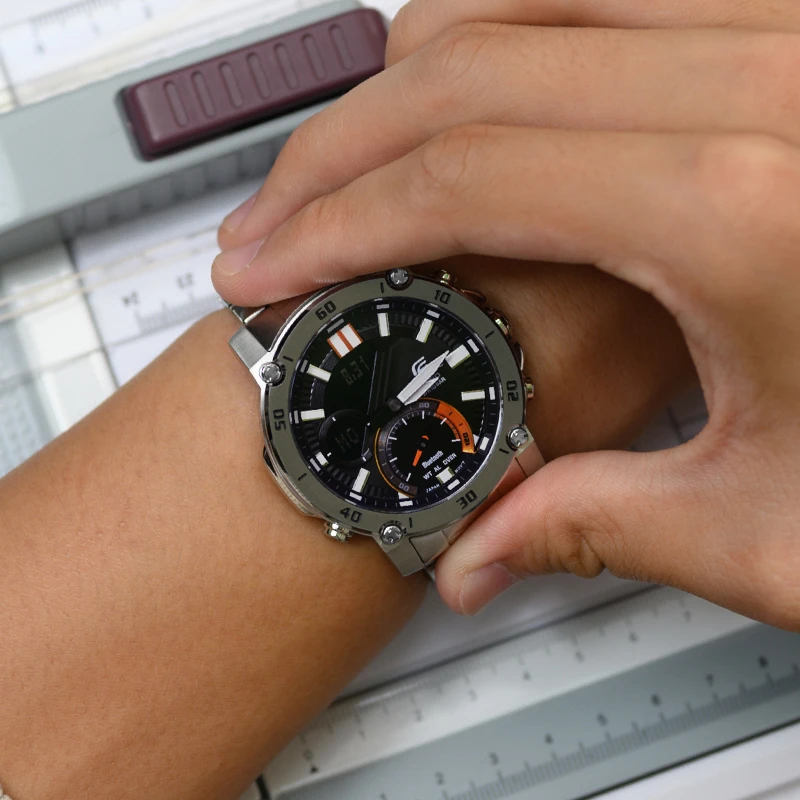 商品[国内直发] Casio|卡西欧手表升级后可以与智能手机连接的ECB系列 全自动日历 蓝牙连接 指针闪避功能,价格¥1144,第3张图片详细描述