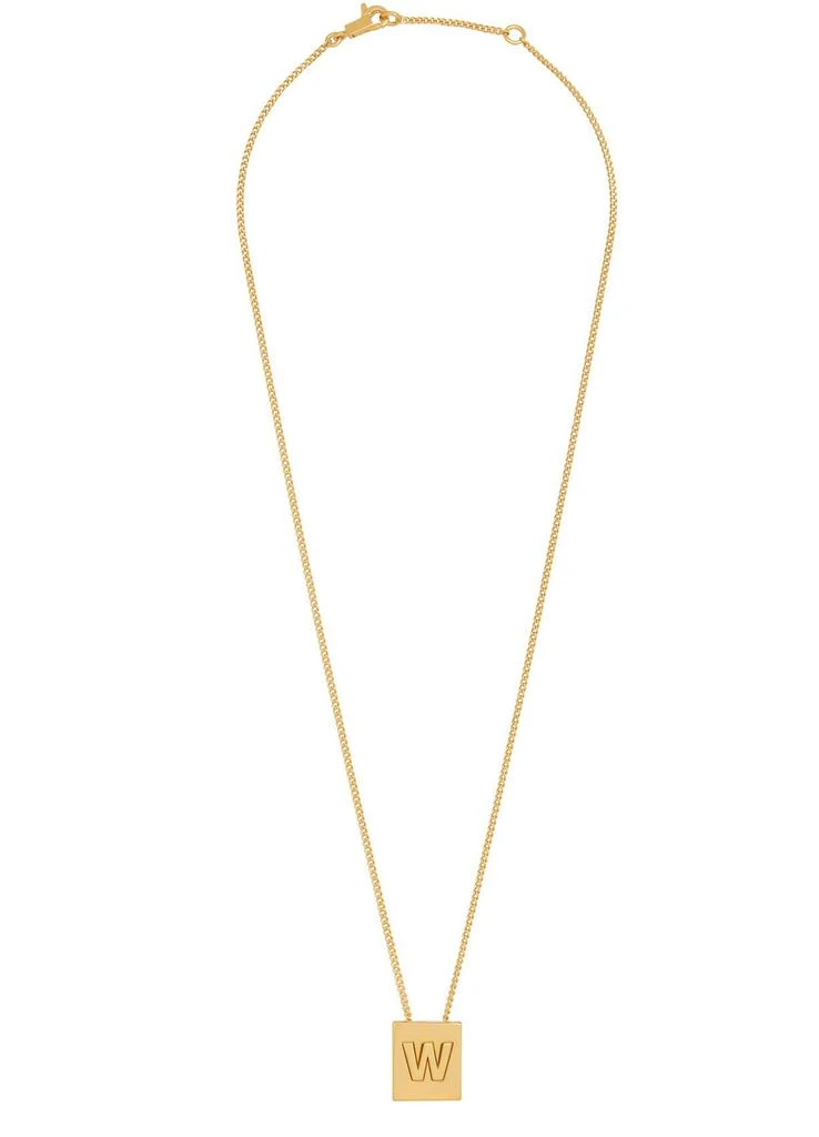 商品Celine|Alphabet金色饰面字母W黄铜项链,价格¥3739,第2张图片详细描述