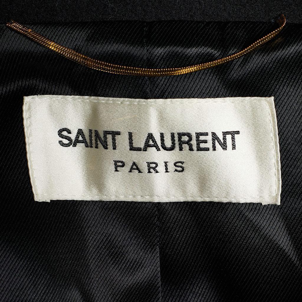 商品[二手商品] Yves Saint Laurent|Saint Laurent Black Wool Leather Trimmed Flap Pocket Detailed Jacket M,价格¥5041,第7张图片详细描述