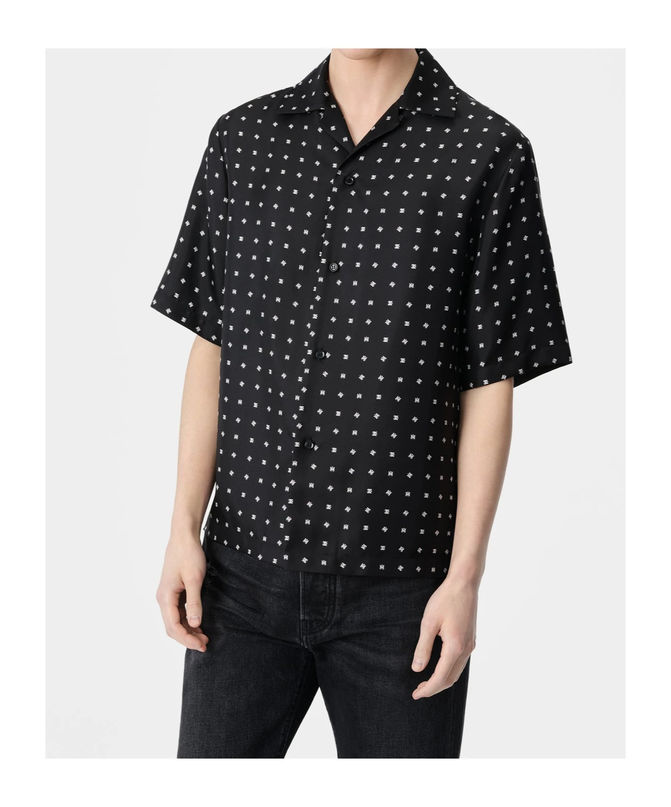 商品【商品预售7天】 AMIRI|AMIRI 男士衬衫 AMSTBW1020001 黑色,价格¥6315,第4张图片详细描述