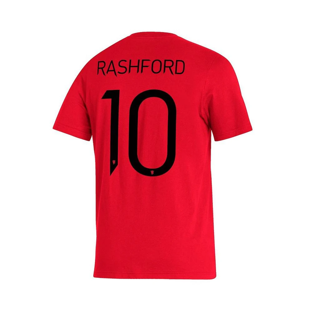 商品Adidas|Men's Marcus Rashford Red Manchester United Name and Number Amplifier T-shirt,价格¥181,第4张图片详细描述