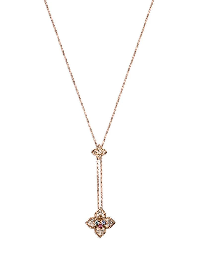 商品Roberto Coin|18K Rose Gold Venetian Princess Carnival Multi Gemstone & Diamond Lariat Necklace, 16-17",价格¥49515,第1张图片