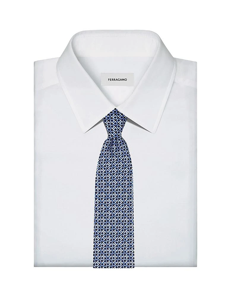 商品Salvatore Ferragamo|Anteo Gancio Woven Silk Tie,价格¥1771,第2张图片详细描述