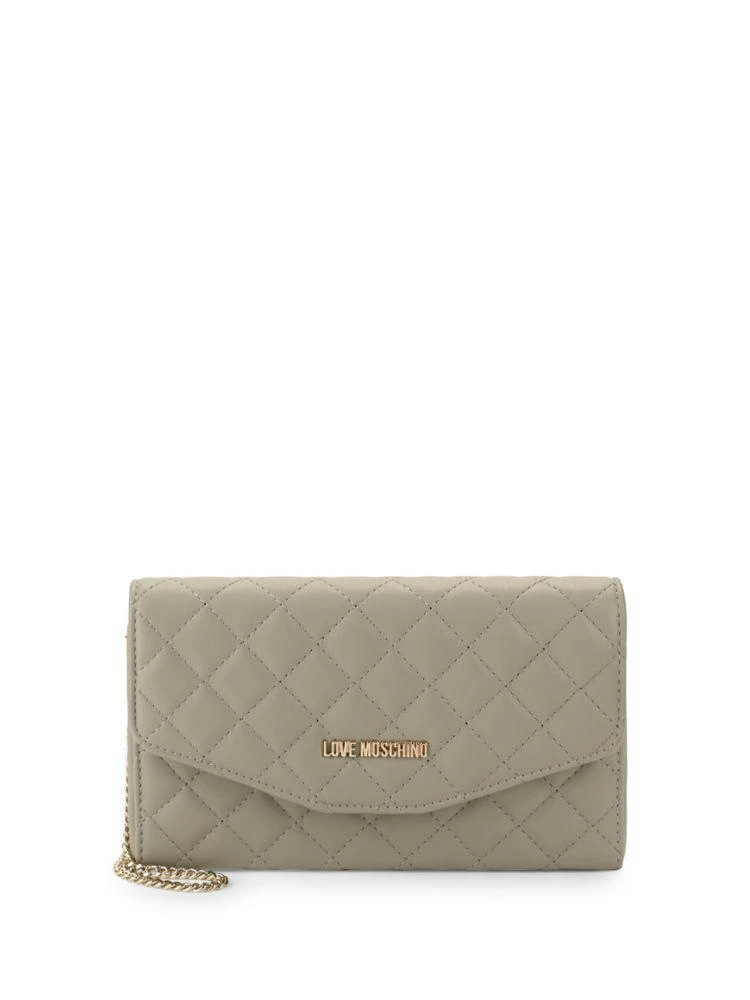 商品Moschino|Quilted Leather Clutch,价格¥624,第1张图片