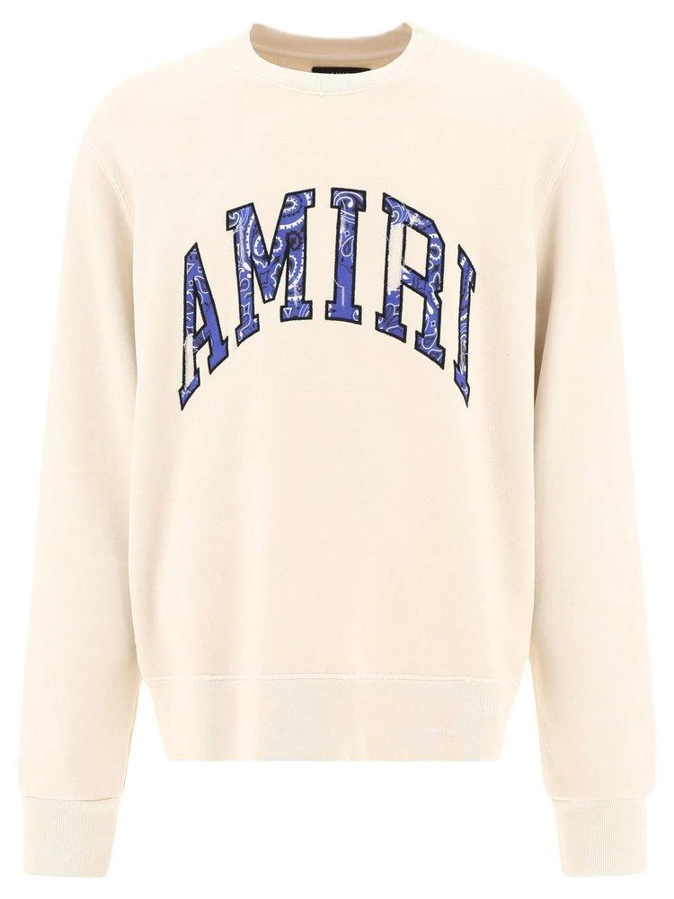 商品AMIRI|Amiri Bandana Logo Detailed Distressed Crewneck Sweatshirt,价格¥3048,第1张图片