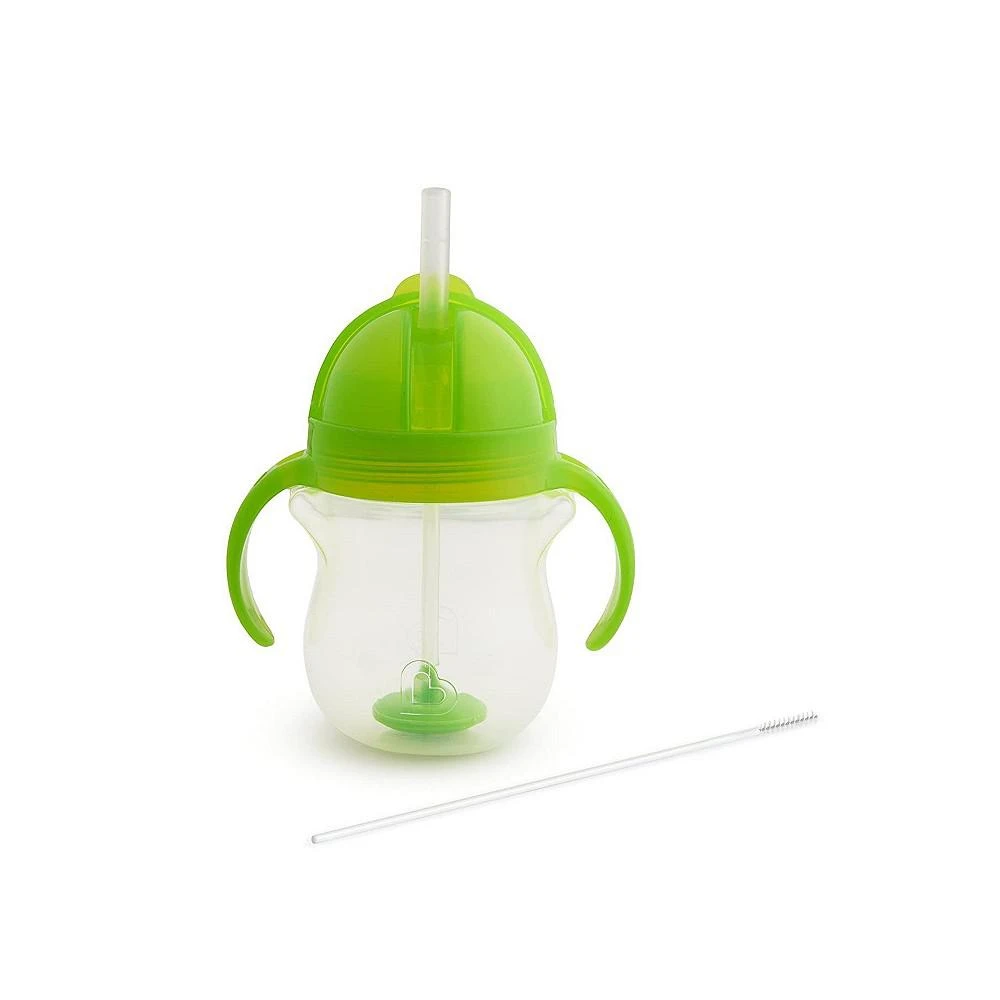 商品Munchkin|Click Lock Weighted Straw Cup, 7 Ounce, Blue/Green, Pack of 2,价格¥168,第3张图片详细描述