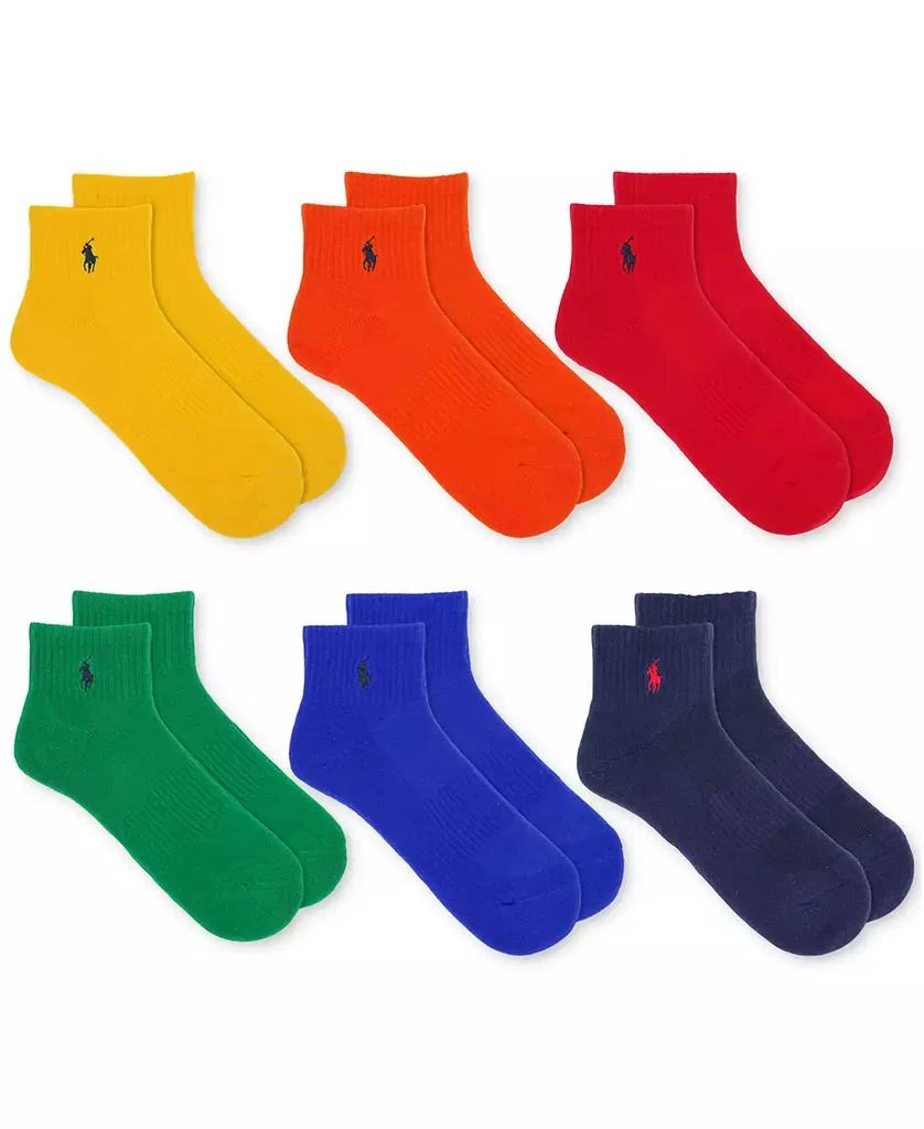 商品Ralph Lauren|Men's 6-Pk. Performance Colorful Quarter Socks,价格¥219,第1张图片