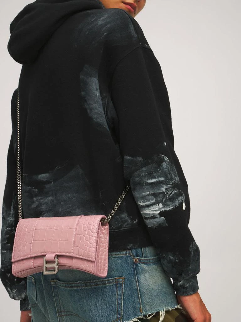 商品Balenciaga|Hourglass Embossed Leather Chain Wallet,价格¥13533,第2张图片详细描述