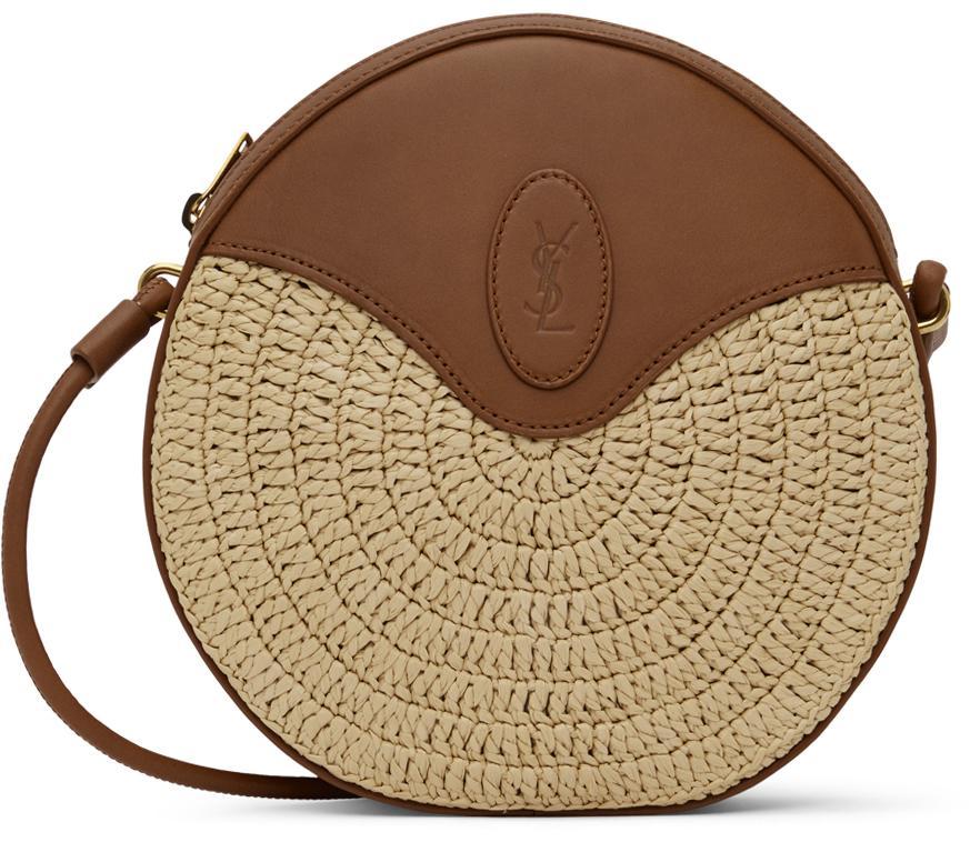 商品Yves Saint Laurent|Beige & Tan Mini Round Camera Shoulder Bag,价格¥8243,第1张图片