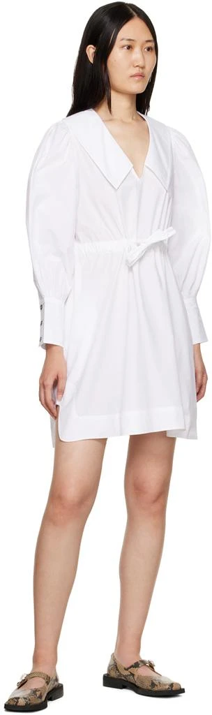 商品Ganni|White V-Neck Minidress,价格¥931,第4张图片详细描述
